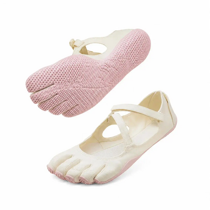 Women's Breathable Mesh Barefoot Ballet Flats with Split-Toe Design, Lightweight Slip-On Walking Shoes