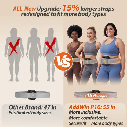 2026 Upgraded Cordless Fascia Ring Massager | Deep Tissue Muscle Recovery for Waist & Back | Adjustable Strap Fits Up to 55" Waist | Rechargeable & Portable