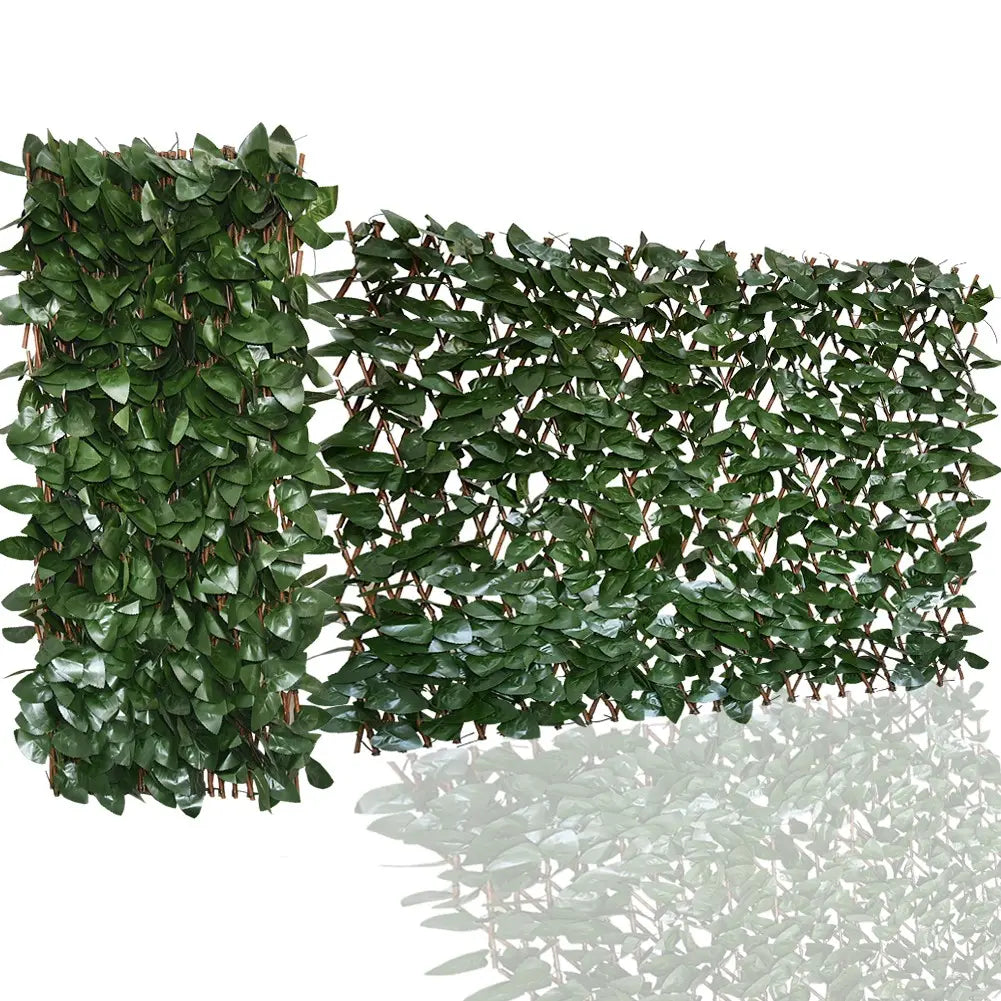 Expandable Artificial Ivy Lattice Privacy FenceScreen, Garden Fencing Panel with RealisticLeaves