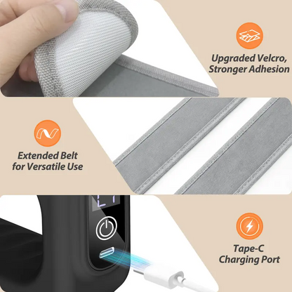 2026 Upgraded Cordless Fascia Ring Massager | Deep Tissue Muscle Recovery for Waist & Back | Adjustable Strap Fits Up to 55" Waist | Rechargeable & Portable
