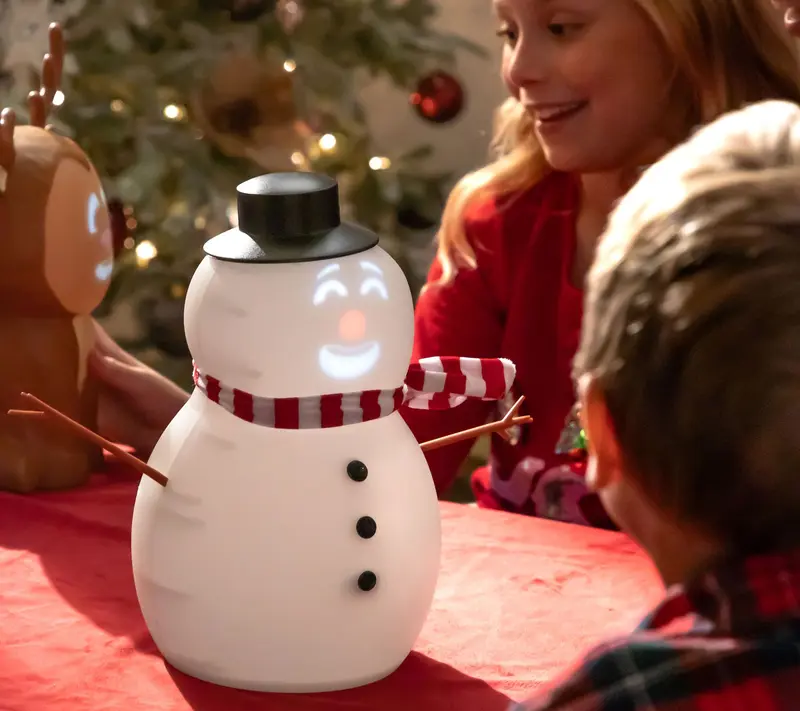 12" Animated Talking Snowman Christmas Decoration – Interactive Singing Snowman with LED Lights & Holiday Sounds
