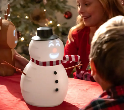 12" Animated Talking Snowman Christmas Decoration – Interactive Singing Snowman with LED Lights & Holiday Sounds
