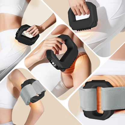 2026 Upgraded Cordless Fascia Ring Massager | Deep Tissue Muscle Recovery for Waist & Back | Adjustable Strap Fits Up to 55" Waist | Rechargeable & Portable