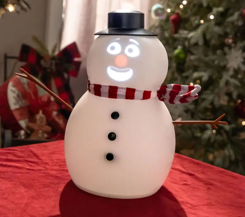 12" Animated Talking Snowman Christmas Decoration – Interactive Singing Snowman with LED Lights & Holiday Sounds