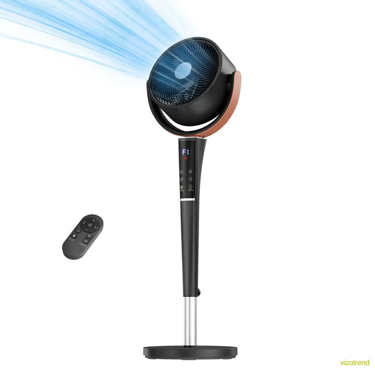 Bedroom Pedestal Fan, Quiet 20dB DC Air Circulator
