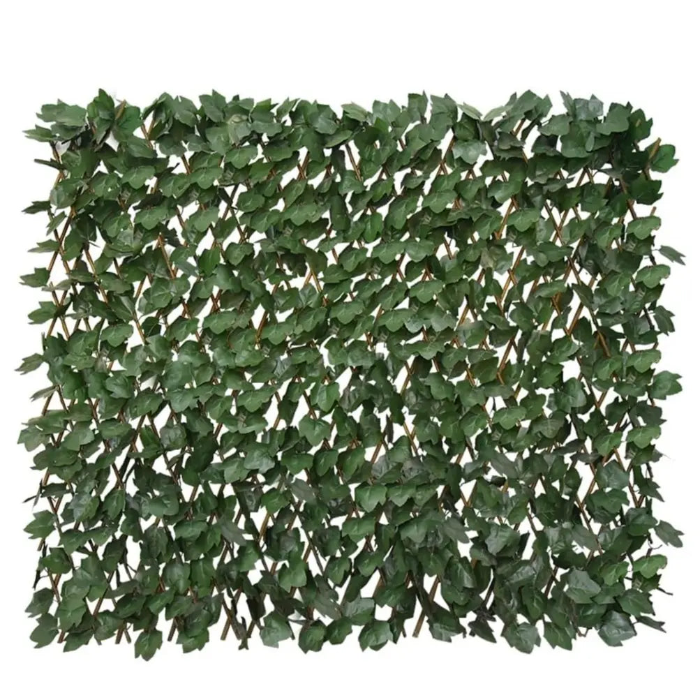 Expandable Artificial Ivy Lattice Privacy FenceScreen, Garden Fencing Panel with RealisticLeaves