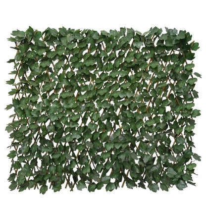 Expandable Artificial Ivy Lattice Privacy FenceScreen, Garden Fencing Panel with RealisticLeaves