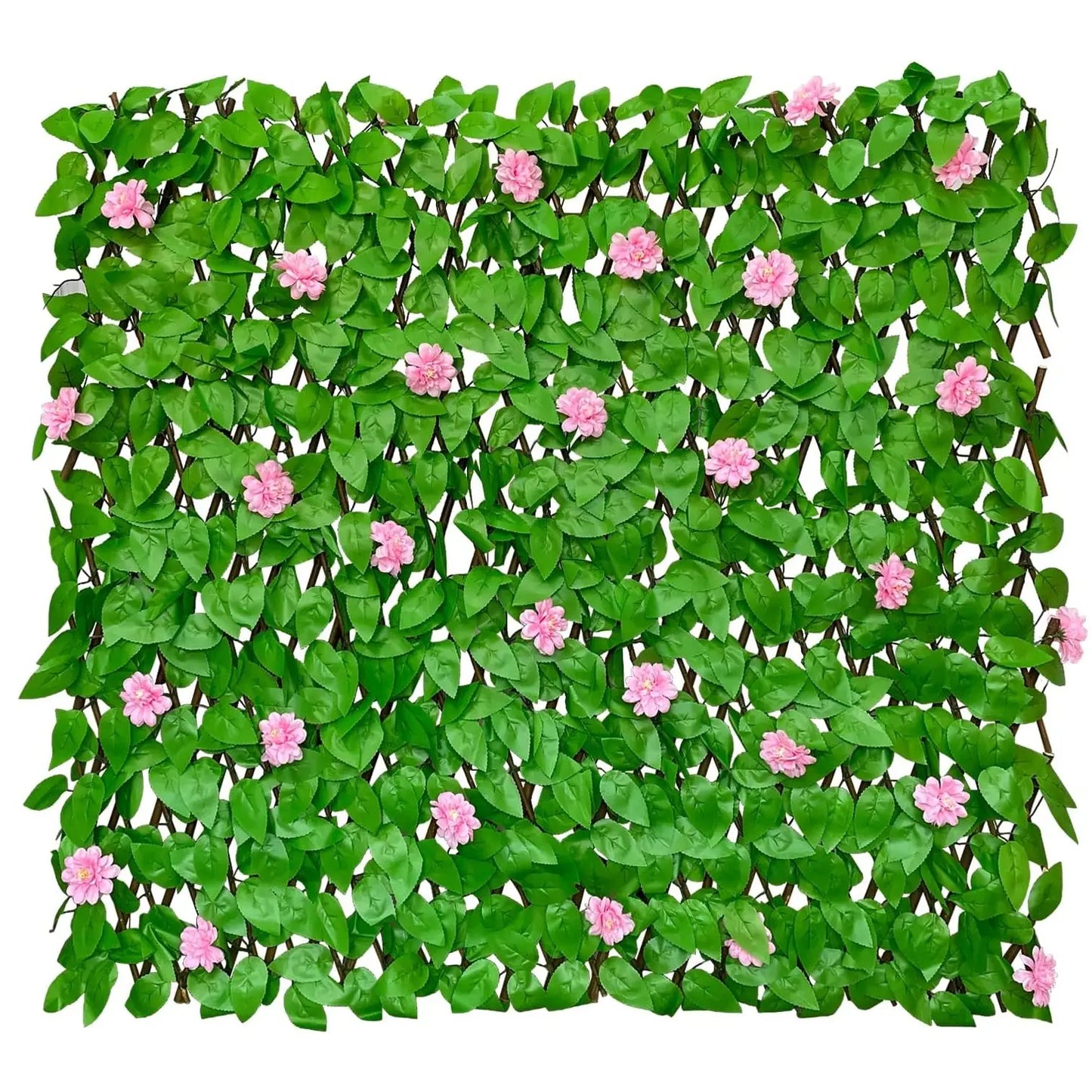 Expandable Artificial Ivy Lattice Privacy FenceScreen, Garden Fencing Panel with RealisticLeaves