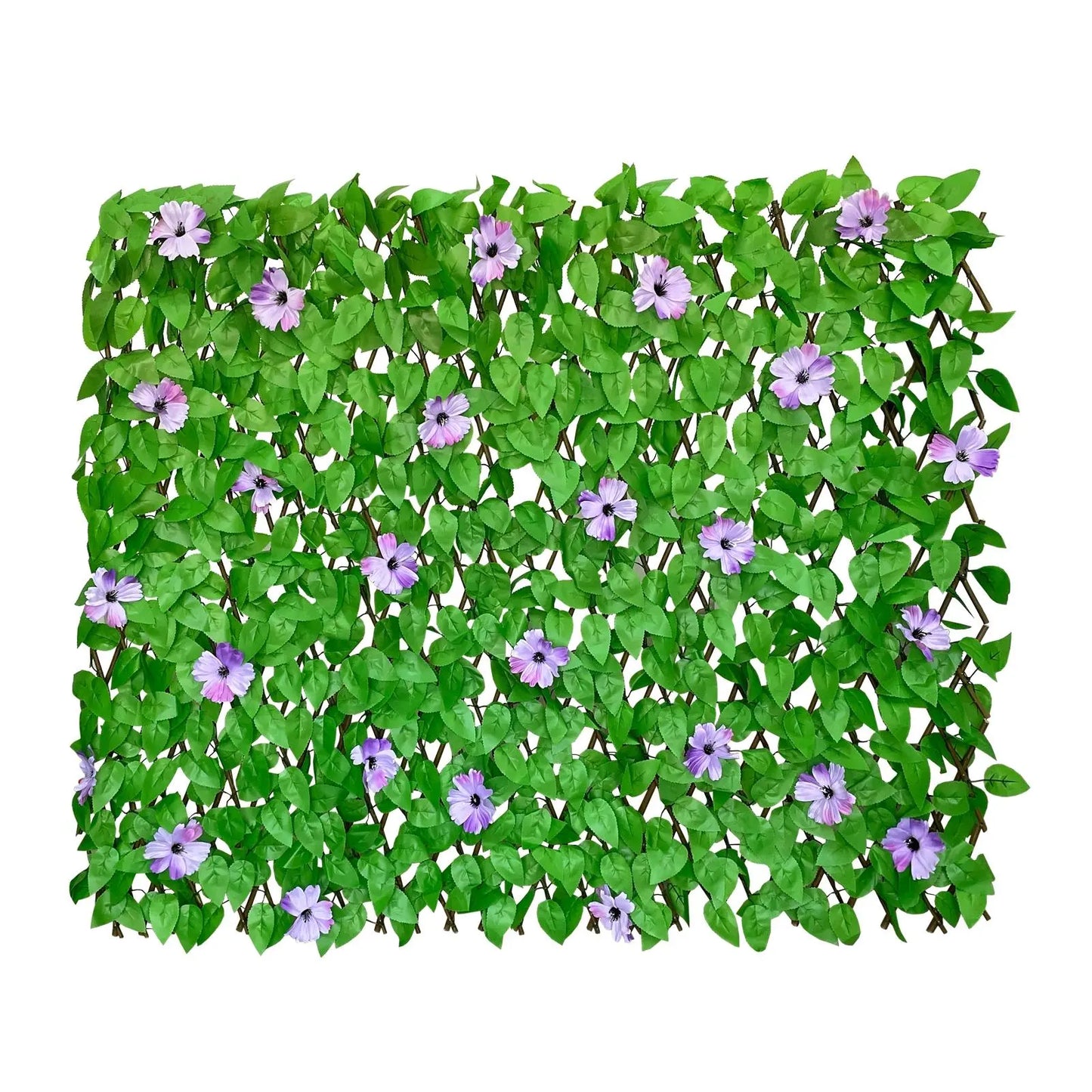 Expandable Artificial Ivy Lattice Privacy FenceScreen, Garden Fencing Panel with RealisticLeaves
